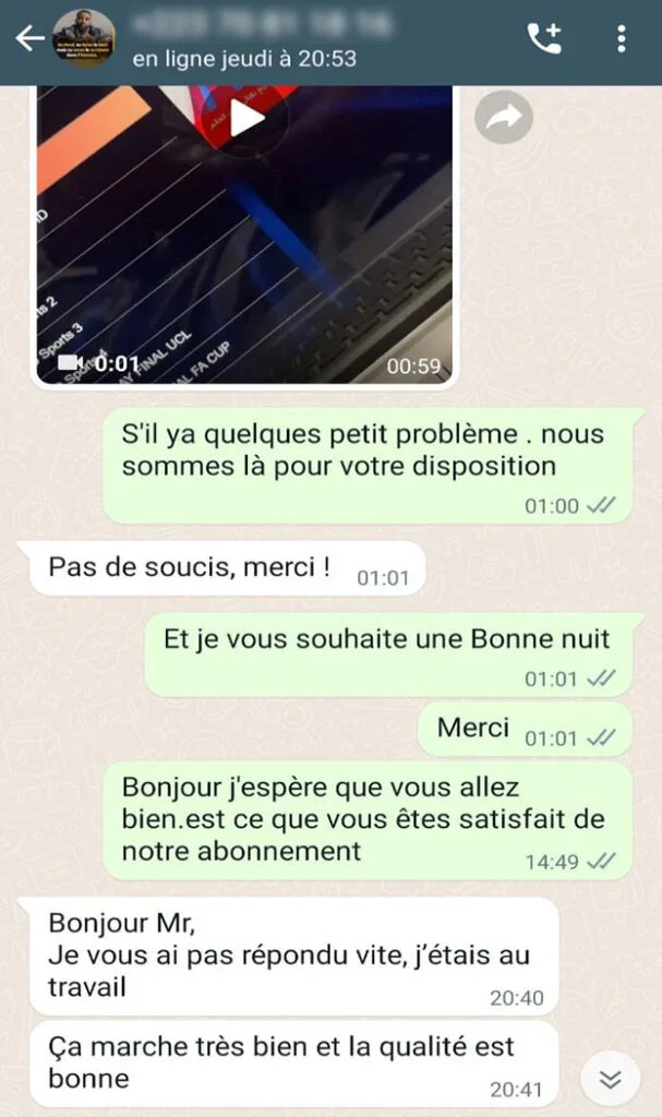 Témoignage client IPTV Live