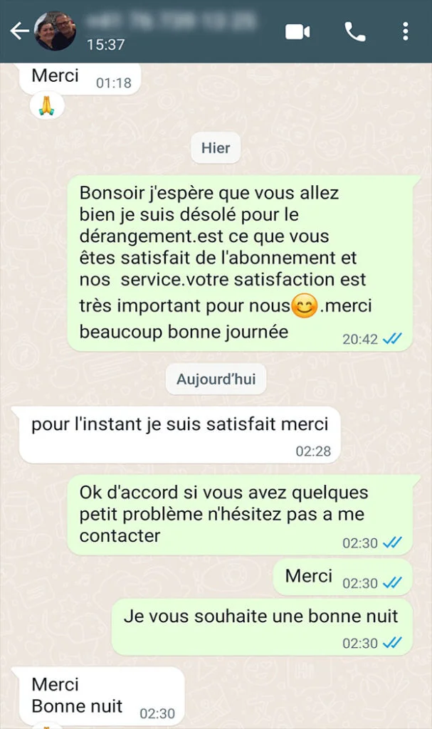 Témoignage client IPTV Live